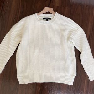 White knit sweater